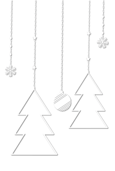 White Christmas tree on Transparent background png