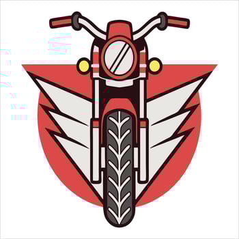 Retro Motorcycle Logo Design vector