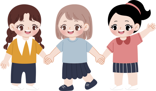 cute girls holding hands png