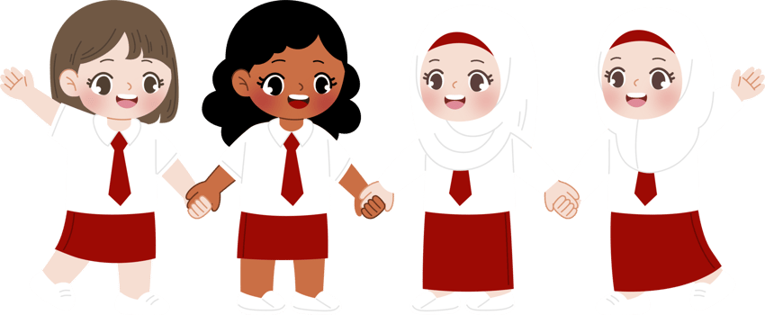 diversity kids with hijab girl holding hands png