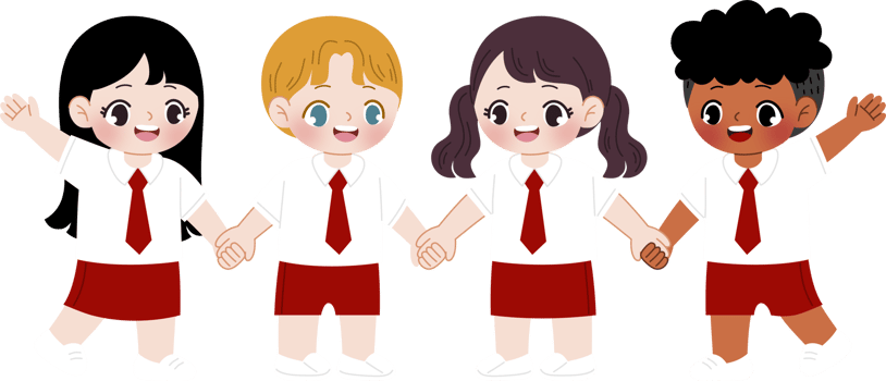 cute diversity kid holding hands png