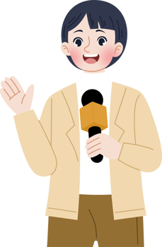 man reporting news holding mic as a news anchor png