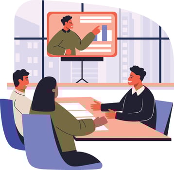 Business meeting flat style illustration vector