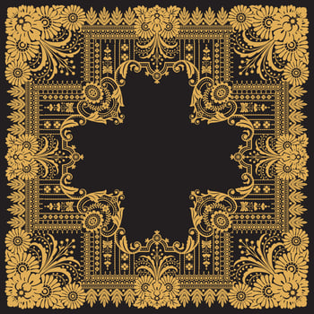 Vintage Retro Ornamental Decorative Border Frame vector