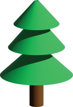 Christmas trees 3D png