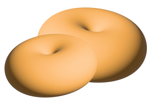 Isolated double donut png