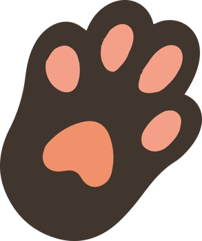 Animal paw print design png