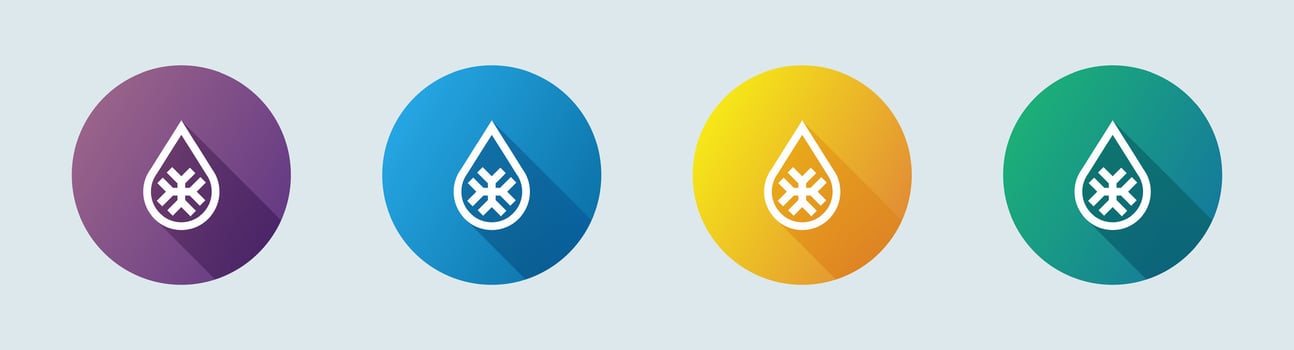 Snowflake line icon in flat design style. Cold signs illustration. vector