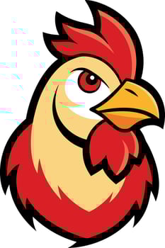 Classic Chicken Head Vectors Art for Restaurant Branding