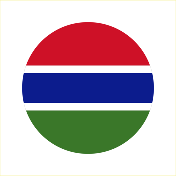 Gambia flag simple illustration for independence day or election png