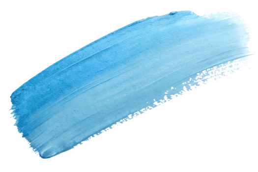 Abstract colored blue watercolor brush stroke isolated on the white background png
