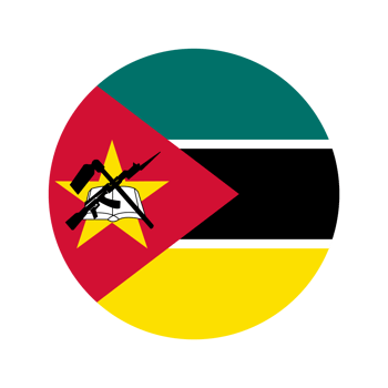 Mozambique flag simple illustration for independence day or election png