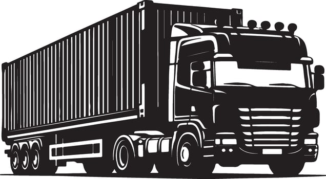 High-Quality Container Truck Vectors Art for Logistics Designs