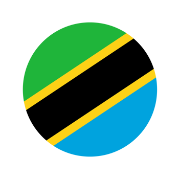 Tanzania flag simple illustration for independence day or election png