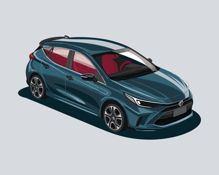 A toyota corolla is a compact car vector