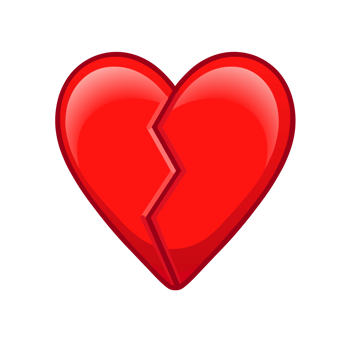 Broken red heart Large size emoji icon png