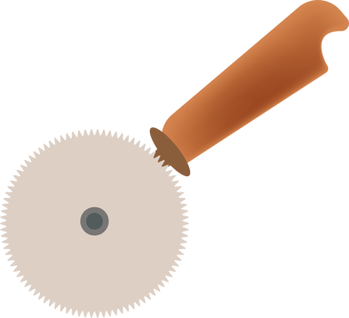 Isolated pizza cutter png