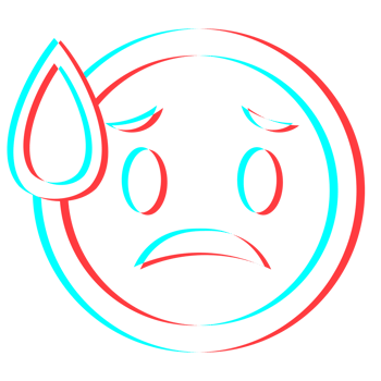 Cartoon smile emoticon symbol, icon in 3d effect with blue and red color png