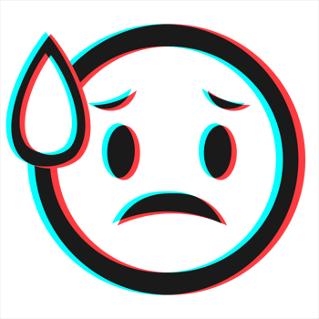 Cartoon smile emoticon symbol, icon in 3d effect with blue and red color png