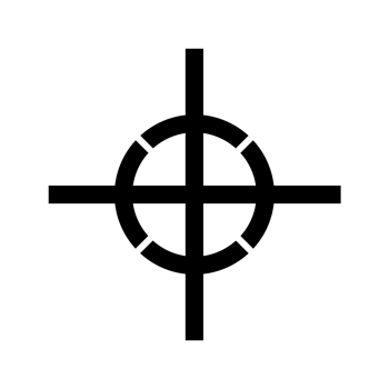Center of gravity Simple icon on product packaging and box png