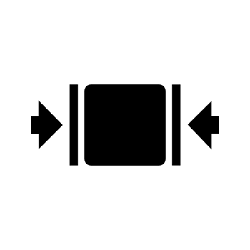 Clamping load here Simple icon on product packaging and box png