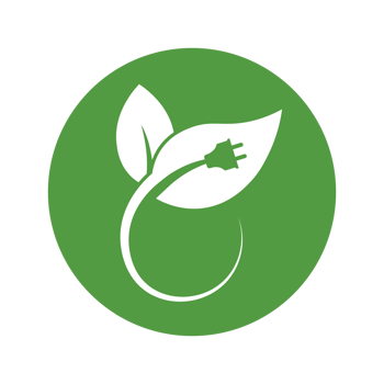 Eco electrocar icon Zero emission vehicle Battery charging station sign png