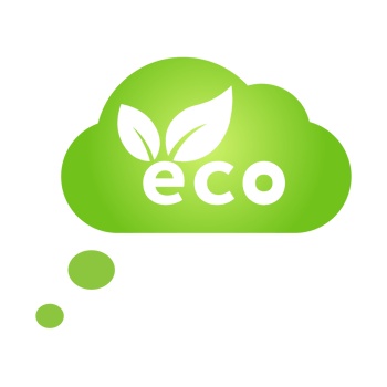 Eco green cloud speech bubble icon Bio nature green eco symbol for web and business png