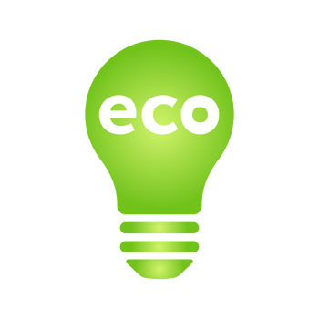 Eco green leaf icon in light bulb Bio nature green eco symbol for web and business png