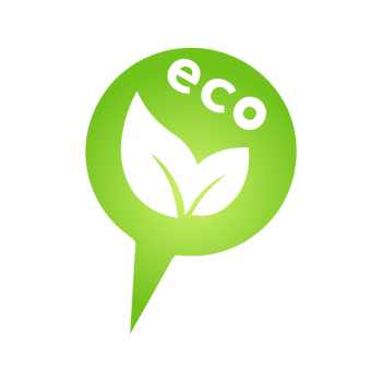 Eco green cloud speech bubble icon Bio nature green eco symbol for web and business png