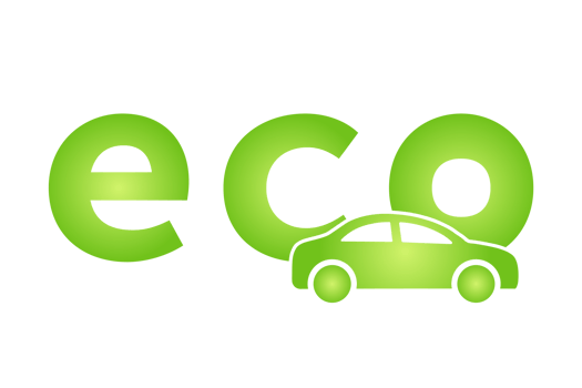 Eco electrocar icon Zero emission vehicle Battery charging station sign png
