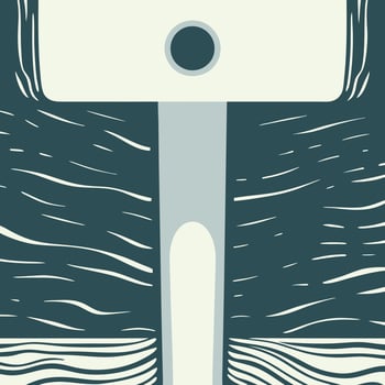 Abstract Art Ocean Waves and Minimalist Design vector