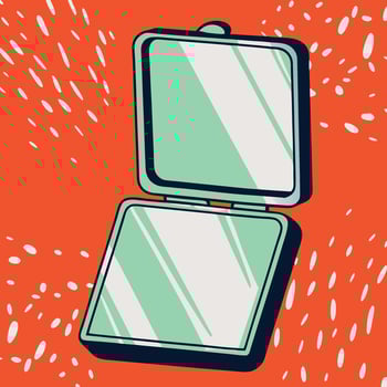 Compact Mirror A Reflection of Style vector