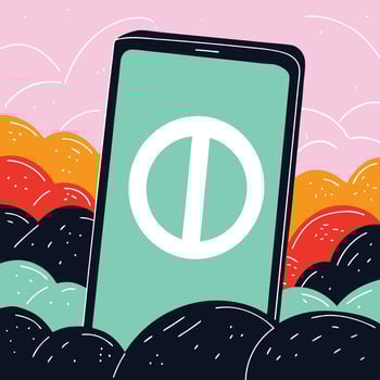 Smartphone Restriction Digital Wellbeing Symbol vector