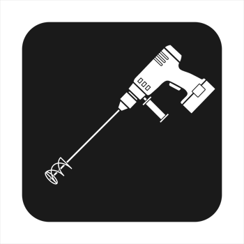 Electrical hand concrete mixer Icon of work tool png