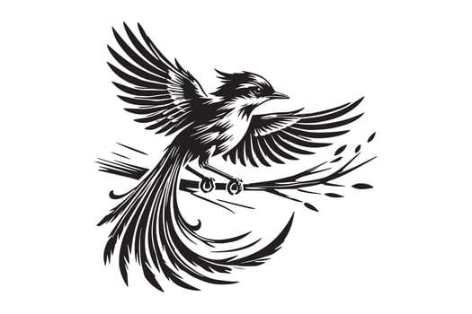 Artistic Sparrow Silhouette Illustrations for Projects vector