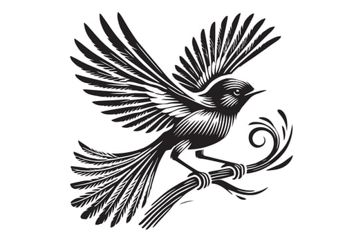 Sparrow Bird Silhouette Clipart Set vector