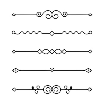 Clean line dividers for web and mobile design vector