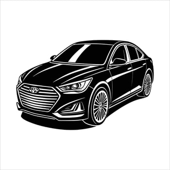 Hyundai Sonata Midsize Sedan vector