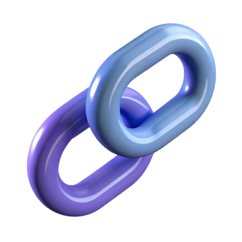 Abstract 3D Render of link connection png