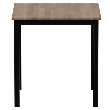 A table with a black base and a wooden top png