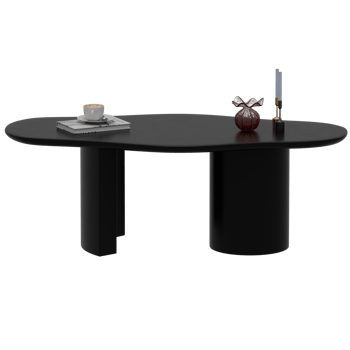 Render black coffee table with a vase on top png