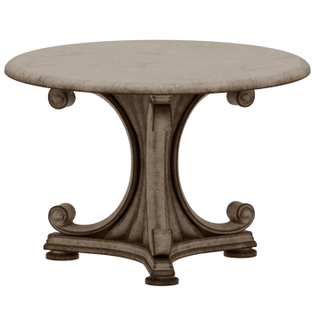 A round marble table with a pedestal base png