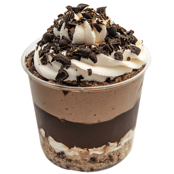 A serving of chocolate mousse png