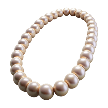 Pearl Necklace on Colored Background png