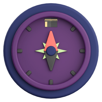 3D Illustration of qibla compass for ramadan celebration png