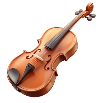 Violin Instrument Isometric Render png