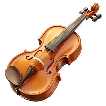 Classic Wooden Violin Instrument png