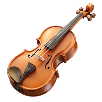 3D Rendered Violin png