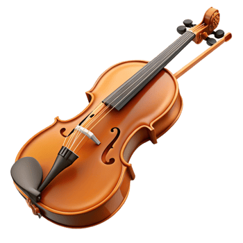 Violin Isometric Render- Musical Instrument png