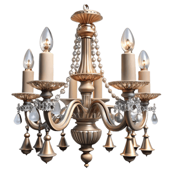 Gold Chandelier with Crystal Drops png